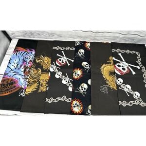 LOT OF‎ 6 VINTAGE 100% COTTON BANDANAS / HANKERCHIEFS-MULTI COLOR-BRAND NEW  *18